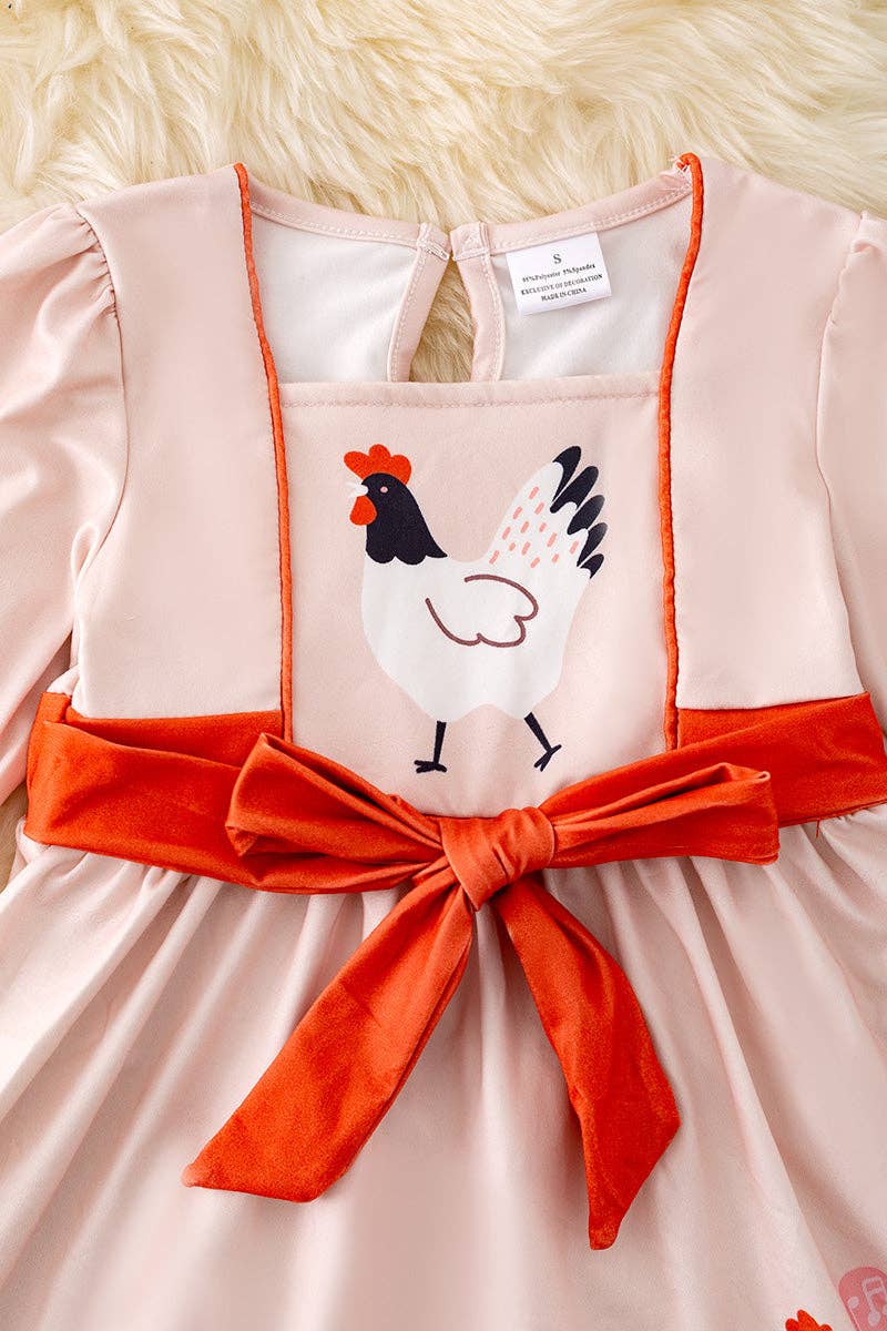 Playful Chicken printed dress. DRG65133037