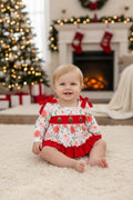 Embroidered Christmas tree baby bodysuit