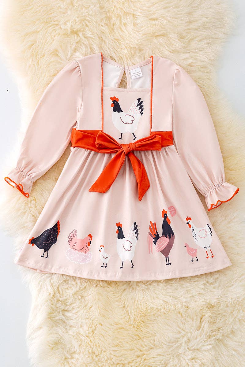Playful Chicken printed dress. DRG65133037