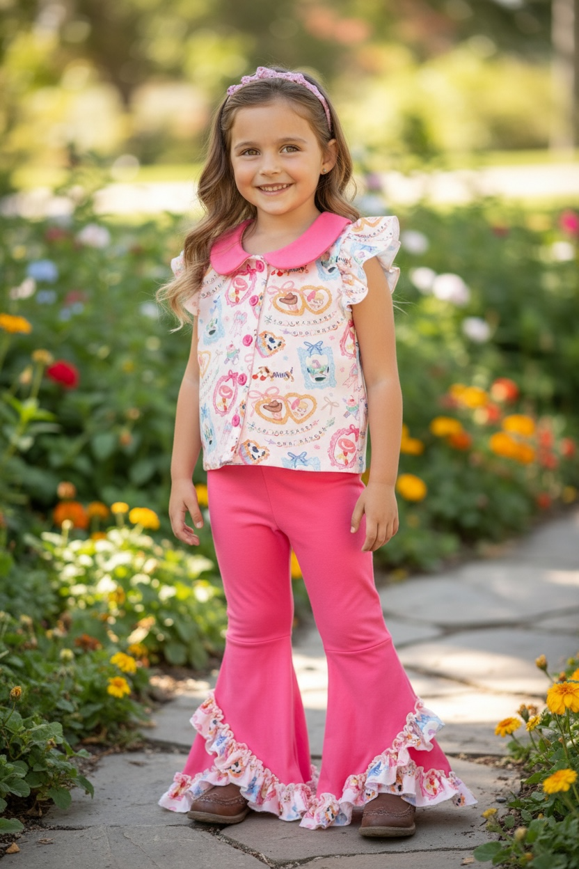 A story of toys multi printed girls 2 piece set