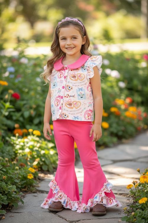 A story of toys multi printed girls 2 piece set