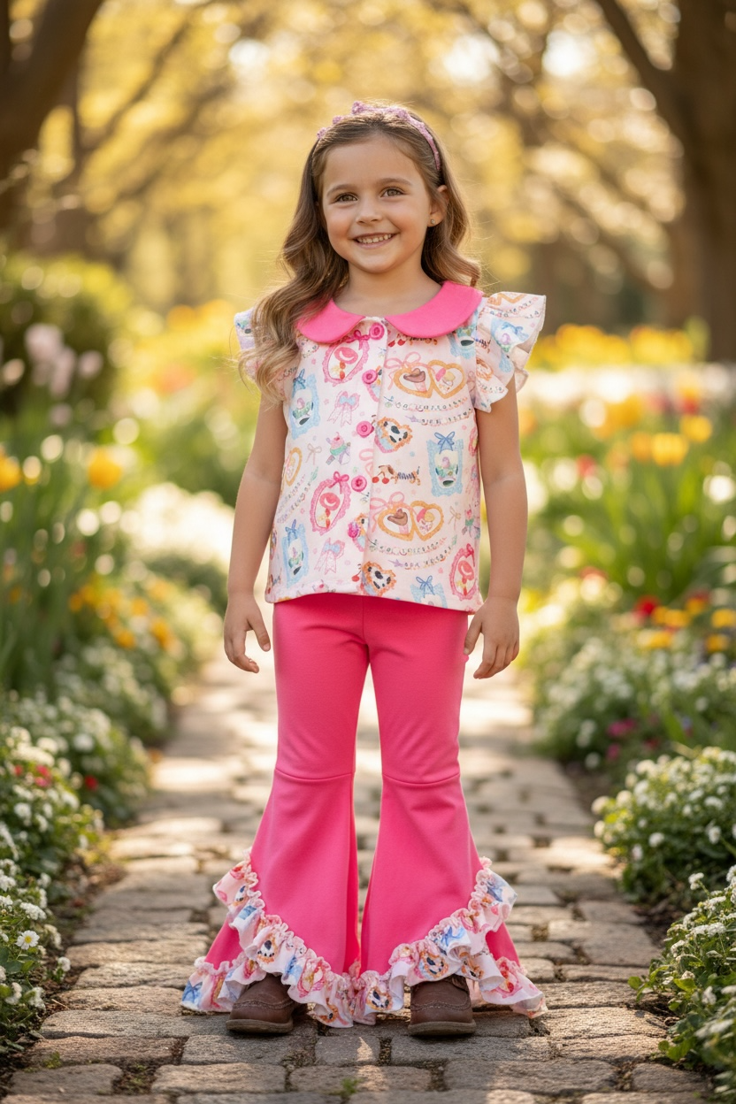 A story of toys multi printed girls 2 piece set