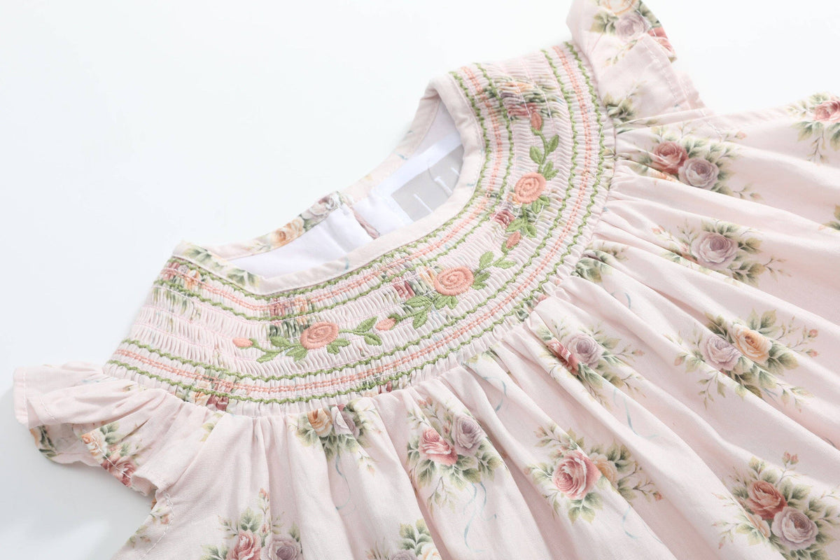 Heritage Custom Rose Smocked Bishop Dress