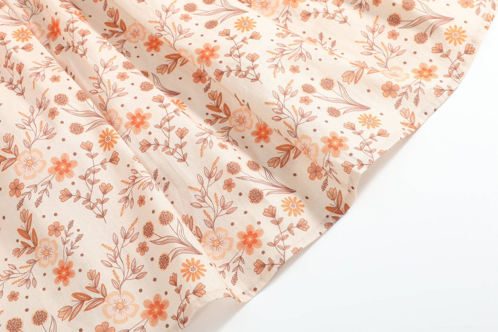 Brown Floral Collared Dress: 4T
