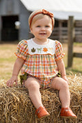Cute autumn embroidered baby romper